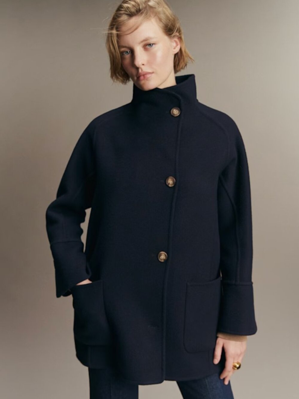 Sézane Rafael Coat - Size 2/34 - NWT - Black